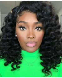 Angela 16-5x5 HD lace closure wig Spanish wave 10A grade Brazilian virgin human hair