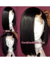 Viola-Pre plucked 13x6 wig straight bob Brazilian virgin human hair