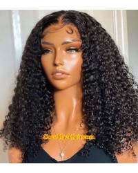 Angela 12-5x5 HD lace closure wig Wet Curly 10A grade Brazilian virgin human hair 